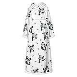 SZBLYY Hoodie Decke, Winter warm übergroß Kapuzendecke Sweatshirt Frauen gedruckt Tragbare Decke mit Kapuze Gelegenheitsnachrichten Hoodie Decke (Color : A, Size : One Size)