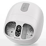 Amazon Brand – Eono Fussmassagegerät, Dampf Fußsaunapflege Mit Massagegerät, Shiatsu Fussmassage 4 Einstellbaren Timer und 2 Elektrisch Massagerollen, Wärmefunktion, Wassersparendes - Weiß