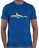 HARIZ Herren T-Shirt Mountainbike Fahrrad Berge Mountain Plus Geschenkkarten Royal Blau XL