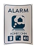 5 Stück, Alarm Aufkleber Alarmanlage Achtung Alarmgesichert für Türen, Fenster und T