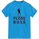 Floss Like A Boss Shirt Floss wie EIN Chef Tanz Jungen Herren T-Shirt Battle Schlacht Royale Kinder Kleinkinder Hemden 12-14 Jahre (Truhe 36') Türk