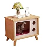 BFLAKWM Katzenhaus aus Holz, Katzentoilette Gehäuse Möbel, versteckte Katzentoilette Abdeckung, Katzentoilette Waschraum, für Wohnzimmer, Flur Katzentoilette Möbel B