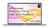 LG gram 17 Zoll Ultralight Notebook 2021 Edition - 1,35 kg leichter Intel Core i7 Laptop (16GB LPDDR4, 1 TB SSD, 19,5 h Akkulaufzeit, WQXGA IPS Display, Thunderbolt 4, Windows 10 Home) - Silb