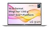 LG gram 17 Zoll Ultralight Notebook 2021 Edition - 1,35 kg leichter Intel Core i7 Laptop (16GB LPDDR4, 1 TB SSD, 19,5 h Akkulaufzeit, WQXGA IPS Display, Thunderbolt 4, Windows 10 Home) - Silb