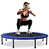 Physionics® Fitness Trampolin - klappbar, Durchmesser (Ø): 81cm/ 91cm/ 96cm/ 102cm/ 114cm/ 122cm, Indoor und Outdoor, max: 100 KG, mit Randabdeckung - für Kinder und Erwachsene, Gartentrampolin, M