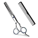 Haarschere Friseurschere Effilierschere Scharfe Haarschneideschere Edelstahl Haarschneideschere zum ausdünnen, Präziser Schnitt, Modellierschere für Kinder Damen und H