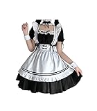 IDEALcos Halloween Maid Cosplay Kostüm Party Dress up Lolita Kleid Outfits für Frauen Mädchen (Farbe1, S)
