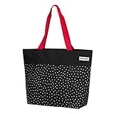 anndora Shopper 17 Liter Damen Handtasche schwarz weiß gepunk