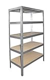 shelfplaza® PROFI Schwerlastregal 180x140x40cm verzinkt/Metallregal 5 Böden mit je 145kg Tragkraft als Kellerregal, Garagenregal, Werkstattregal & Regal Lagerregal/Steckregal Metall Reg