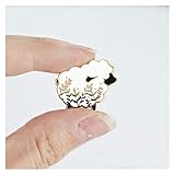 JYDZSW Brosche Nette Cartoons Tier Kleine Schafe Harte Emaille Pin Mode Pflanze Blumen Goldene Brosche Kunst Kreativität Stricker Enthusias Geschenk (Metal Color : None)