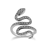 Gemondo Markasit Ring, 925 Sterlingsilber 0.46ct ct Markasit JUGENDSTIL SCHLANGENRING