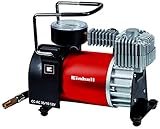 Einhell Auto Kompressor CC-AC 35/10 12 V (0-10 bar Druckmanometer, 35 Liter pro Minute Fördermenge, Anschluss über Zigarettenanzünder, inkl. 4 Zusatzadapter)