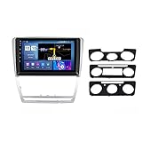 For Skoda Octavia 2008-2013 Autoradio Mit Bildschirm Android 9'' Car Radio Touchscreen Bluetooth Carautoplay GPS RDS Backup Camera Plug And Play 5G WIFI SWC Support DVR/TPMS/DAB+/OBDII,Silber,M300S