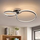 ZMH Deckenleuchte LED Deckenlampe Wohnzimmer 39W Lampe an der Decke für Küche Schlafzimmer Kinderzimmer Büro Flur Modern Leuchte Innen Groß Beleuchtung in Ring Design mit Hell Warmweiß Licht in C