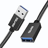 SOLMIMI USB Verlängerungskabel USB A Stecker auf A Buchse USB 3.0 Verlängerung Kabel für USB-Stick, Tastatur, Drucker, Scanner, PS4, PS5, USB Hub, Kamera, externe Festplatte - 1.2m [Premiumschwarz]