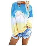 Allence Elegant Damen Langarm Einfarbig Schwangere Frauen T-Shirt Top Sweatshirt mit Mode Steigung