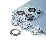 Geeignet Für iPhone 13 Pro Max Metallring Kameraobjektiv Schutzfilm,Runde Kameradeckel,Aluminiumlegierung Aus Gehärtetem Glas Kamera Schutzfilm (3 Stück blau)