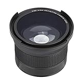 WOUPY Weitwinkelobjektiv, 58MM 0,35X Fisheye Superweitwinkelobjektiv, Professionelles Fischaugenobjektiv, Metallmaterial Anti-Deformation 3X2,4X2In, für SLR DSLR