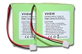 vhbw 2X NiMH Akku 600mAh (2.4V) kompatibel mit schnurlos Festnetz Telefon Medion MD81877, MD82711, MD82772, MD82877 Ersatz für 5M702BMX, GP0827, GPHP70-R05