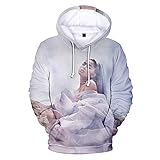 NUANNUAN 3D-Druck Ariana Grande Sweatshirt Mädchen Sportswear Süße Top Pullover Hoodie Süße Sängerin Mädchen Lange Dame Lässig Locker XXS-4XL