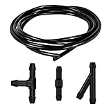 YIXISI 3m Scheibenwaschanlage Schlauch, Wischwasserschlauch Reparaturset, Automotive Schlauch, Isolierschlauch, Universal Scheibenwaschanlage Schlauch mit 9 Stücke Schlauchverb