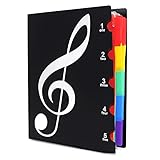 Kaimeilai A4 Musik Ordner, 20 Fächer wasserdichte Notenmappe Projektmappe A4 Mappe Ordnungsmappe, Musik Ordnungsmappe für Notenblätter Datei Papier File für Schule Bü