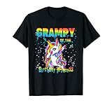 Grampy der Geburtstagsprinzessin Dabbing Unicorn Girl T-S