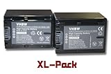 vhbw 2X Li-Ion Akku Set 1300mAh (7.2V) kompatibel mit Kamera Sony Alpha NEX-7KB, NEX-F3KB, NEX-F3KS Ersatz für NP-FV30, NP-FV40