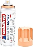 edding 5200 Permanent Spray - puder pfirsich matt - 200 ml - Acryllack zum Lackieren und Dekorieren von Glas, Metall, Holz, Keramik, Kunststoff, Leinwand - Lackspray, Acrylspray, Farbspray