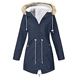 Winterjacke Damen Übergangsjacke Elegant Günstig Winterjacke Damenmantel Mantel Frühling Damenjacke Mit Kapuze Outdoor Fleecejacke Steppjacke Steppmantel Übergangsmantel Winterparka W