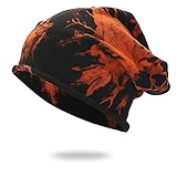 Jersey Beanie mütze für Frauen Männer tie dye bunt Warme Baggy Winter Skimütze Strickmütze Beanie Mütze Winterhüte für Weich Warm Unisex Laufmü