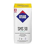 ATLAS SMS 30 Ausgleichsmasse selbstverlaufend innen Zementbasis Fließspachtel 3-30mm 25 kg Menge wählbar (20)