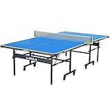 JOOLA Tischtennisplatte Outdoor Rally-Profi Tischtennistisch 6 MM Aluminium-Verbundoberfläche Wetterfest-Klappbares Untergestell-Schneller Aufbau, Blau, 274 x 152,5 x 76