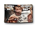 Banger – Arnold Schwarzenegger „Every Day Is Lung Day“ Flagge zum Rauchen, 90 x 150 cm, Banner für Studentenwohnheim, Zimmer, Männerhöhle, Frat, Wandflagg