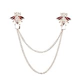 AKKi jewelry Damen Pullover-Clip Kragen Strick-Jacke Cardigan Schal Metallclip blusen Clips Pullovers metallclips Silber Jacke für brosche Schmuck zirkonia ohne Nadel (Bine)