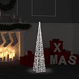 WELLIKEA LED-Leuchtkegel Acryl Deko Kaltweiß 90