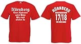 Nürnberg Aufstiegstour Fan T-Shirt Aufsteiger 2018 von S-XXXLrot-weiss-XXL