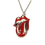 WYFLL Rolling Stone Zunge Glasur Metall Anhänger Halskette Schmuck Accessoires Schmuck Mode Persönlichkeit T