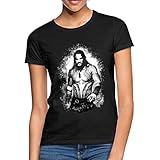 Spreadshirt Aquaman Film Aquaman Kampfbereit Frauen T-Shirt, L, Schw