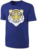 Kinder Wende Pailletten T-Shirt Tiger Streichel Shirt Blau Größe 128