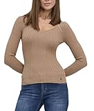 T-shirt donna Guess Isabelle scollo a v beige ES22GU46 W2RR09Z2Y721