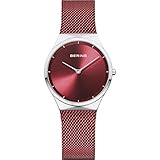 BERING Damen Analog Quarz Classic Collection Armbanduhr mit Edelstahl Armband und Saphirglas 12131-303