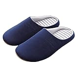 Hausschuhe Plüsch Herren Winter Leicht Bequem Pantoffeln mit Warme Gefüttert Kuschelige Filzhausschuhe Pantoletten Rutschfeste Geschlossen Herbst Winterschuhe Freizeit Gäste Schuhe Slipper T101