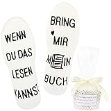 Belloxis Buch Socken Damen Wenn Du Das Lesen Kannst Socken Flauschige Lustige Socken Geschenk für F