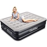 OlarHike Queen Size Luftmatratze mit Integrierter Elektrischer Pumpe, Luftbett Selbstaufblasend für 2 Personen, Premium-Gästebett, Aufblasbare Matratze für Camping oder Heimgebrauch, 203 x 152 x 46