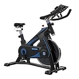 SAFGH Indoor-Heimtrainer mit multifunktionalem Ipad-Ständer und bequemem Kissen, Erholung und Fitness gehen zusammen，Ultra-leise stationäres Spin-Bike mit unendlichem W