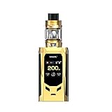 SMOK E-Zigarette, SMOK R-Kiss 200W-Kit mit TFV-Mini V2 Tank-2ml, kein Nikotin(Gold schwarz)