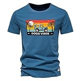 SSBZYES Herren-T-Shirts mit kurzen Ärmeln Einfarbige Herren-T-Shirts Baumwoll-T-Shirts für Herren Bedruckte Halbarm-T-Shirts für Herren Rundhals-Oberteile mit kurzen Ä