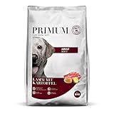 Primum - Soft Lamm mit Kartoffel - 15 kg - Halbfeuchtes Hundefutter - Getreidefreies Trockenfutter - Hoher Fleischanteil - Op