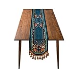 KLHHG Französischer Tischläufer Bettflagge Retro-europäischer Stil TV-Schrank Schuhschrank Esstisch Langer Dekorativer Bezugsstoff (Color : A, Size : 40x250cm)
